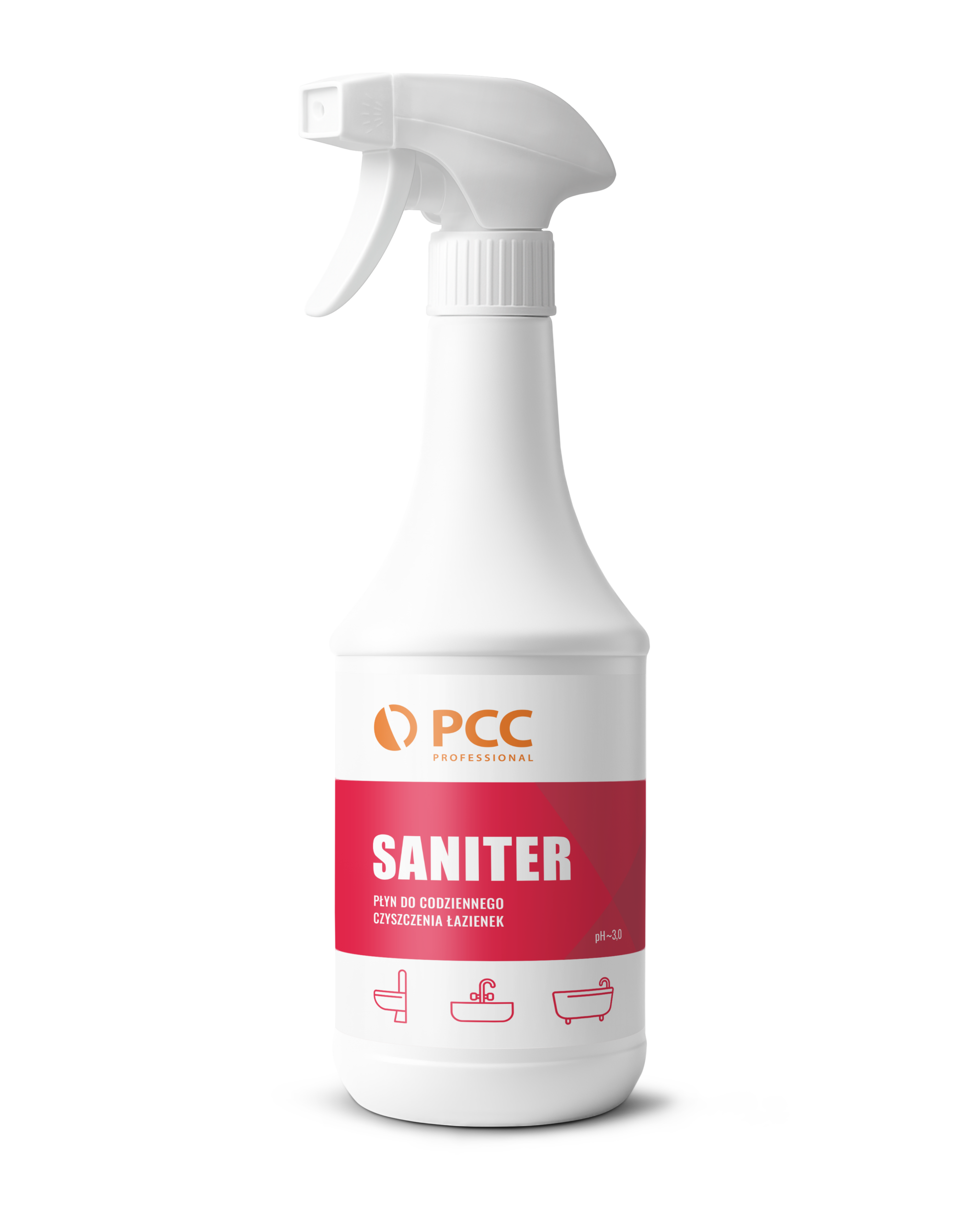 SANITER 1L_2025_triger PCC PROFESSIONAL SANITER Płyn do czyszczenia sanitariatów 1L - obrazek 1